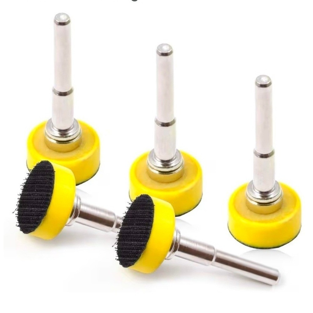 SPEEDWOX 5 Pack 1 Inch Hook and Loop Sanding Disc Pad Kit 1/4 Inch Shank Adapter
